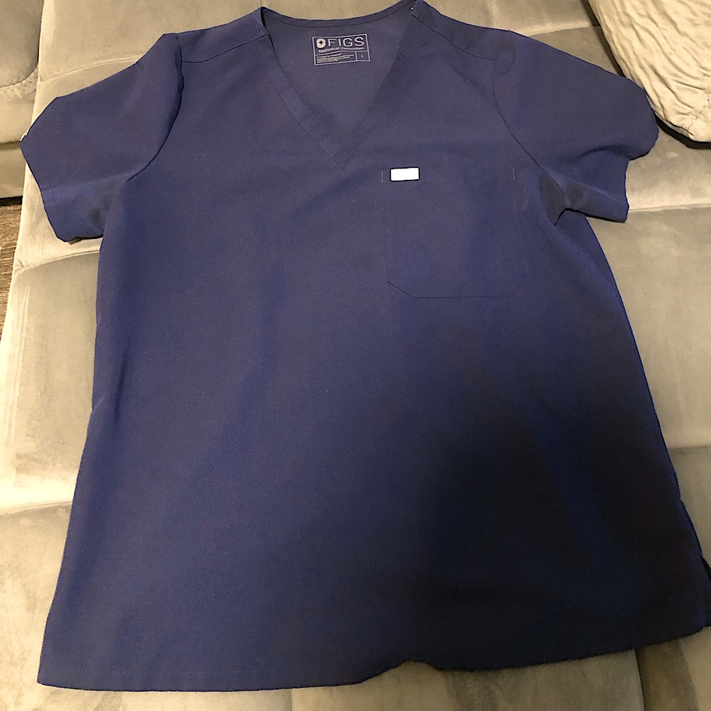 Figs navy scrub top